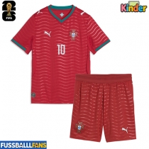 Portugal Bernardo Silva #10 Heimtrikotsatz Kinder EM 2024 Kurzarm (+ Kurze Hosen)